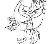 Coloriage et dessins gratuit Danseuse mignonne de hula à imprimer