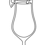 Coloriage et dessins gratuit Emoji boisson tropicale &agrave; colorier à imprimer