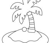 Coloriage Emoji &icirc;le d&eacute;serte