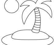Coloriage et dessins gratuit Emoji &icirc;le d&eacute;serte tropicale &agrave; imprimer à imprimer