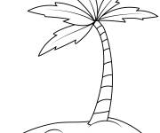 Coloriage &icirc;le tropical