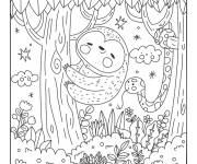 Coloriage Les beaux animaux de la jungle