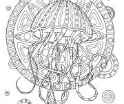 Coloriage M&eacute;duse tropicale