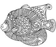 Coloriage Poisson Ange de mer tropicale