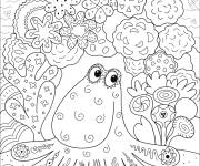 Coloriage Poulpe et le r&eacute;cif corallien tropical
