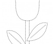 Coloriage D&eacute;coupage de Tulipe sur ordinateur