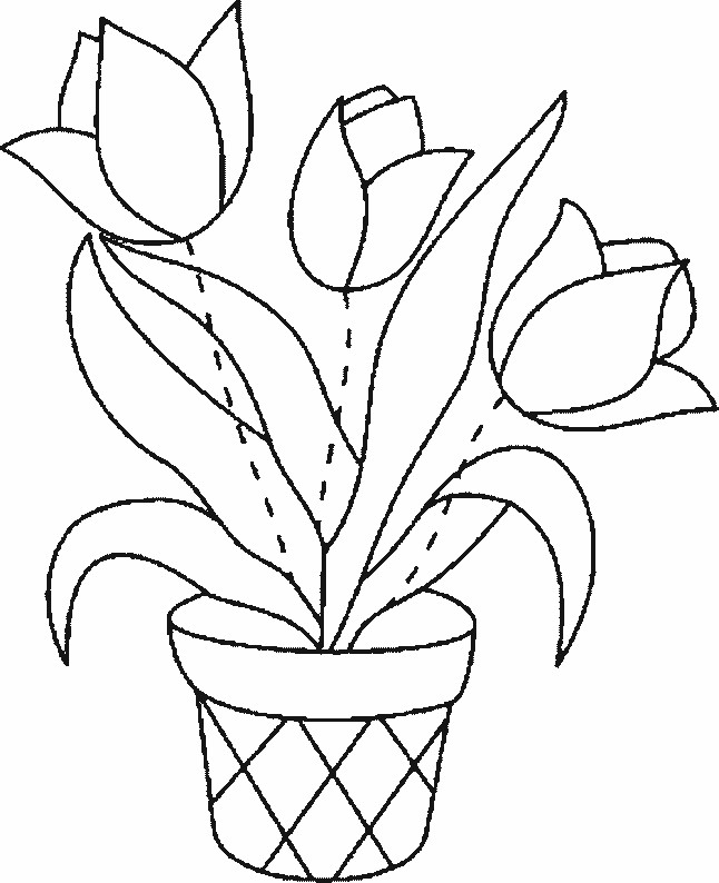 Coloriage et dessins gratuits Des Tulipes à assembler à imprimer