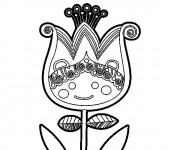 Coloriage Tulipe Anti-Stress