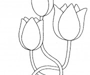 Coloriage Tulipe Artistique