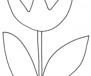 Coloriage Tulipe par Les Petits