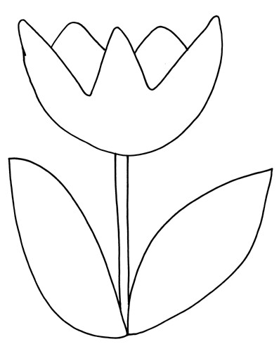 Coloriage et dessins gratuits Tulipe par Les Petits à imprimer