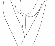 Coloriage et dessins gratuit Tulipe simple à imprimer