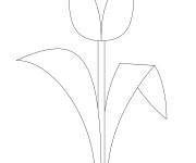 Coloriage et dessins gratuit Tulipe stylisée à imprimer