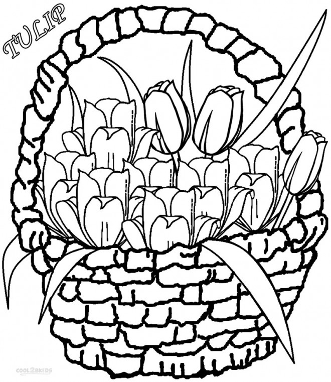 Coloriage et dessins gratuits Tulipes en carte de vœux à imprimer