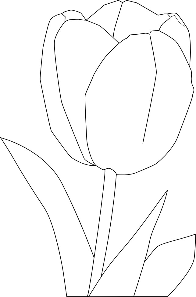 Coloriage et dessins gratuits Une Grosse Tulipe stylisée à imprimer