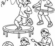Coloriage Activit&eacute; d'Adolescents