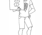 Coloriage et dessins gratuit Adolescent avec une carte à imprimer