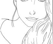 Coloriage Adolescente au beaux yeux