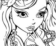 Coloriage Adolescente au yeux charmantes