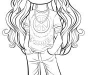 Coloriage Adolescente corps entier