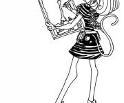 Coloriage Adolescente de cartoon qui aime dessin&eacute;