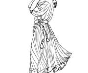 Coloriage Adolescente dessin&eacute; au stylo