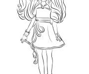 Coloriage Adolescente Evie de la s&eacute;rie Wicked World