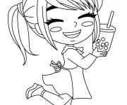 Coloriage Adolescente mignonne