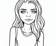 Coloriage Adolescente pour maternelle
