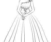 Coloriage Adolescente princesse en fete