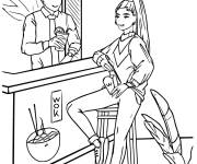 Coloriage Adolescents au cafeteria
