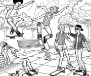 Coloriage Adolescents de g&eacute;n&eacute;ration z