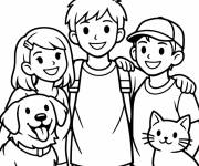 Coloriage Amiti&eacute; Adolescents