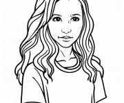 Coloriage Aper&ccedil;u d'une fille ado