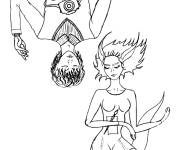 Coloriage Couple Adolescents