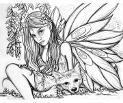 Coloriage F&eacute;e Adolescente