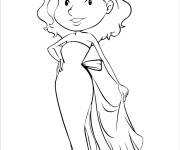 Coloriage Fille Adolescente facile