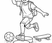 Coloriage Gar&ccedil;on de 16 ans s'amusant