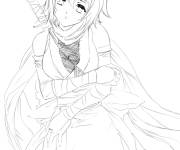 Coloriage Personnage Adolescente d'anime