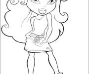 Coloriage et dessins gratuit Petite fille ado chibi à imprimer