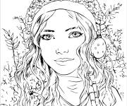 Coloriage Photo d'une belle fille ado
