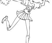 Coloriage Pom-pom girl adolescente