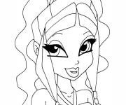 Coloriage et dessins gratuit Profil d'une Adolescente de dessin anim&eacute; à imprimer