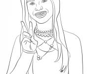 Coloriage et dessins gratuit Sourire d'une adolescente vectoriel à imprimer