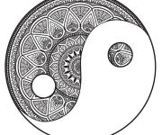Coloriage Yin et Yang pour adolescents