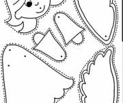 Coloriage Activit&eacute; ange de Noel &agrave; d&eacute;couper
