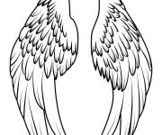 Coloriage Ailes d'ange de Noel facile