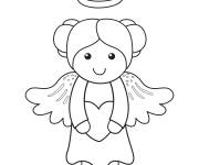 Coloriage Ange de Noel &agrave; colorier