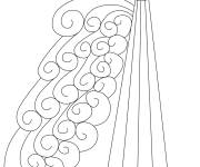 Coloriage Ange de noel abstrait