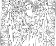 Coloriage Ange de noel anti-stress